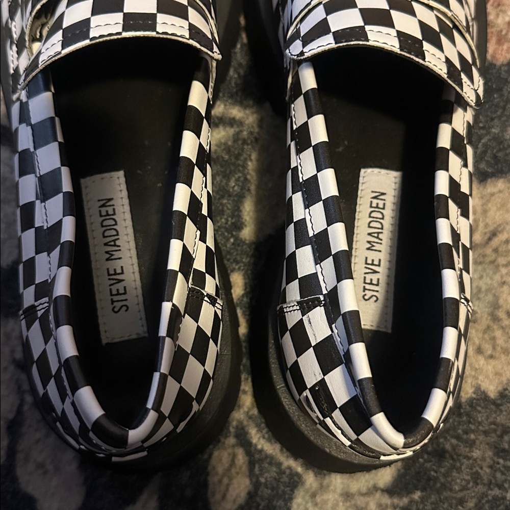 Steve Madden Checkered Loafers - Picture 3 of 5